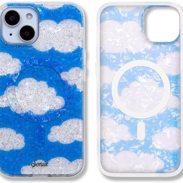 Sonix Case for iPhone 14 / iPhone 13 | Compatible with MagSafe | 10ft Drop Tested | Glitter Day Dream Clouds