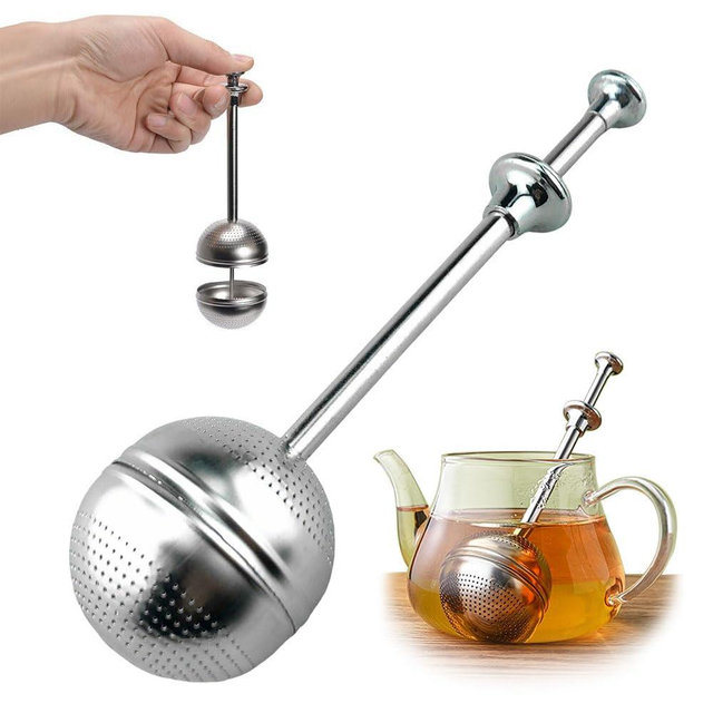 Runsgo Stainless Steel Tea Diffuser,2025 New Tea Ball Infuser,Stainless Steel Tea Strainer Tea Infuser,For Loose Leaf Tea,Tea Diffusers Fine Mesh Tea Ball Tea Accessories (1)