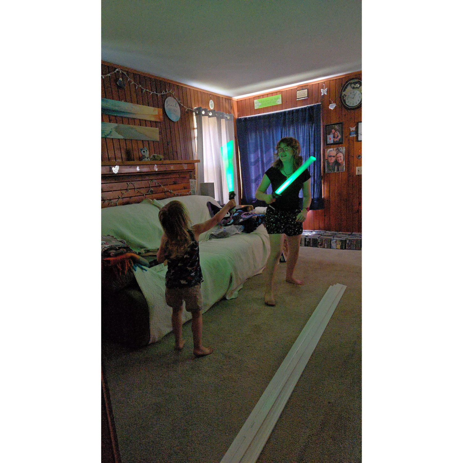 A little light saber fun while the parents remodel DIY style