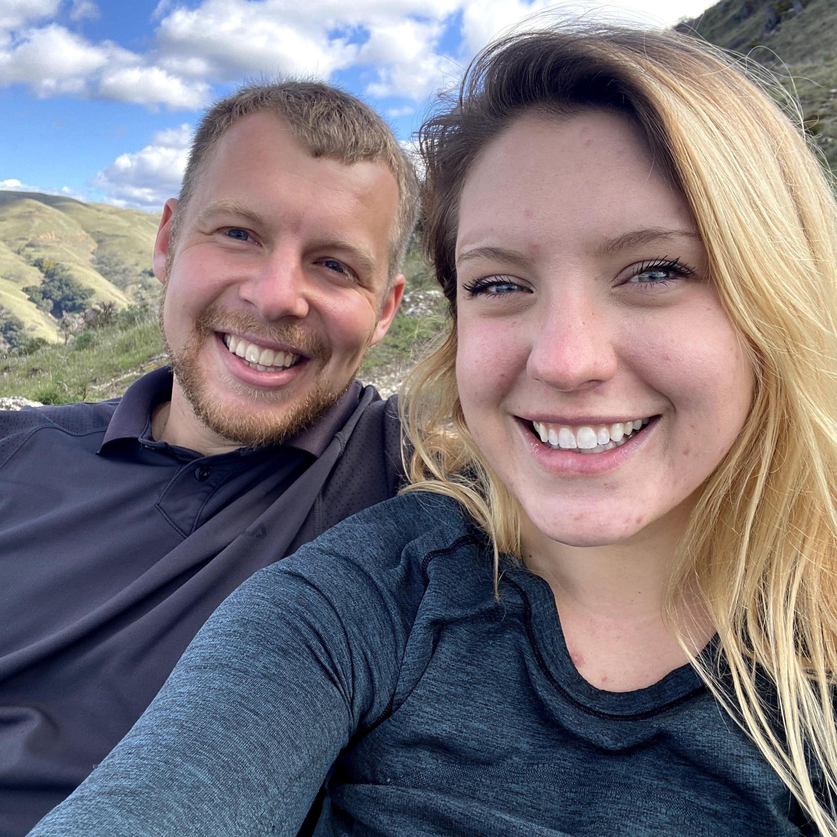 Our first hike and first picture together! (February 2021)