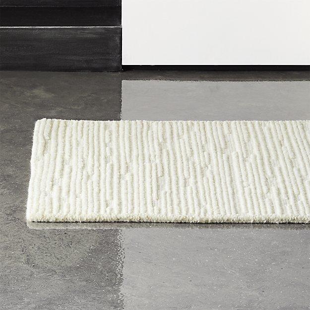 Elfen Ivory Textured Wool Runner 2.5'x8'