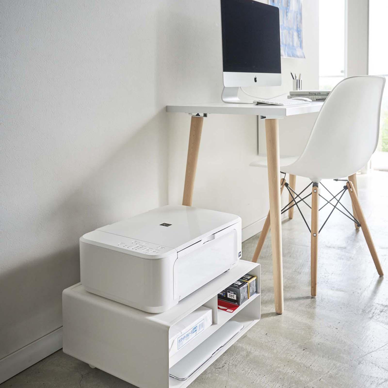 Yamazaki Home Under-Desk Cable & Router Storage Rack - Steel - Black