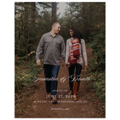 Soft Pink Wedding Digital Save the Date - Venado Photo