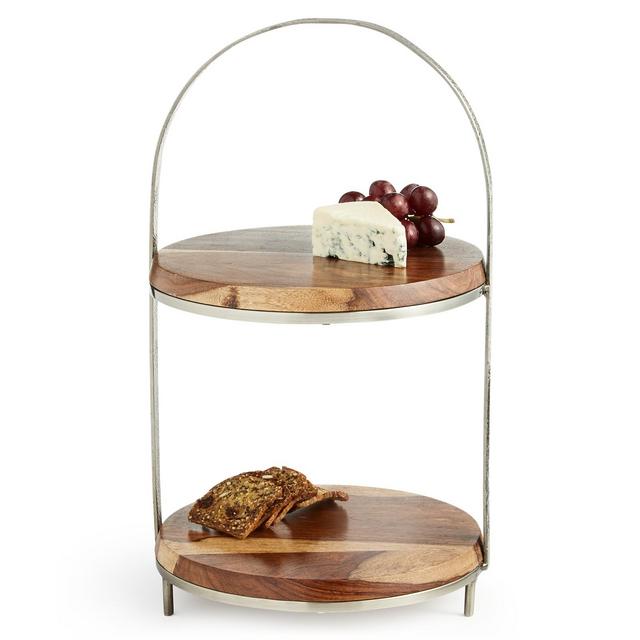 Lucky Brand Wood 2-Tier Server