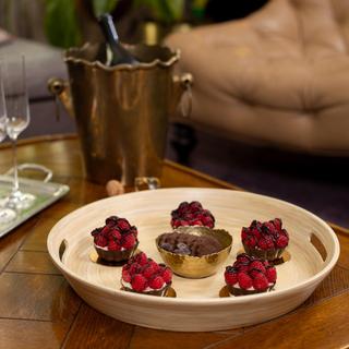 Lexa Bamboo Large Serving Tray with Handles