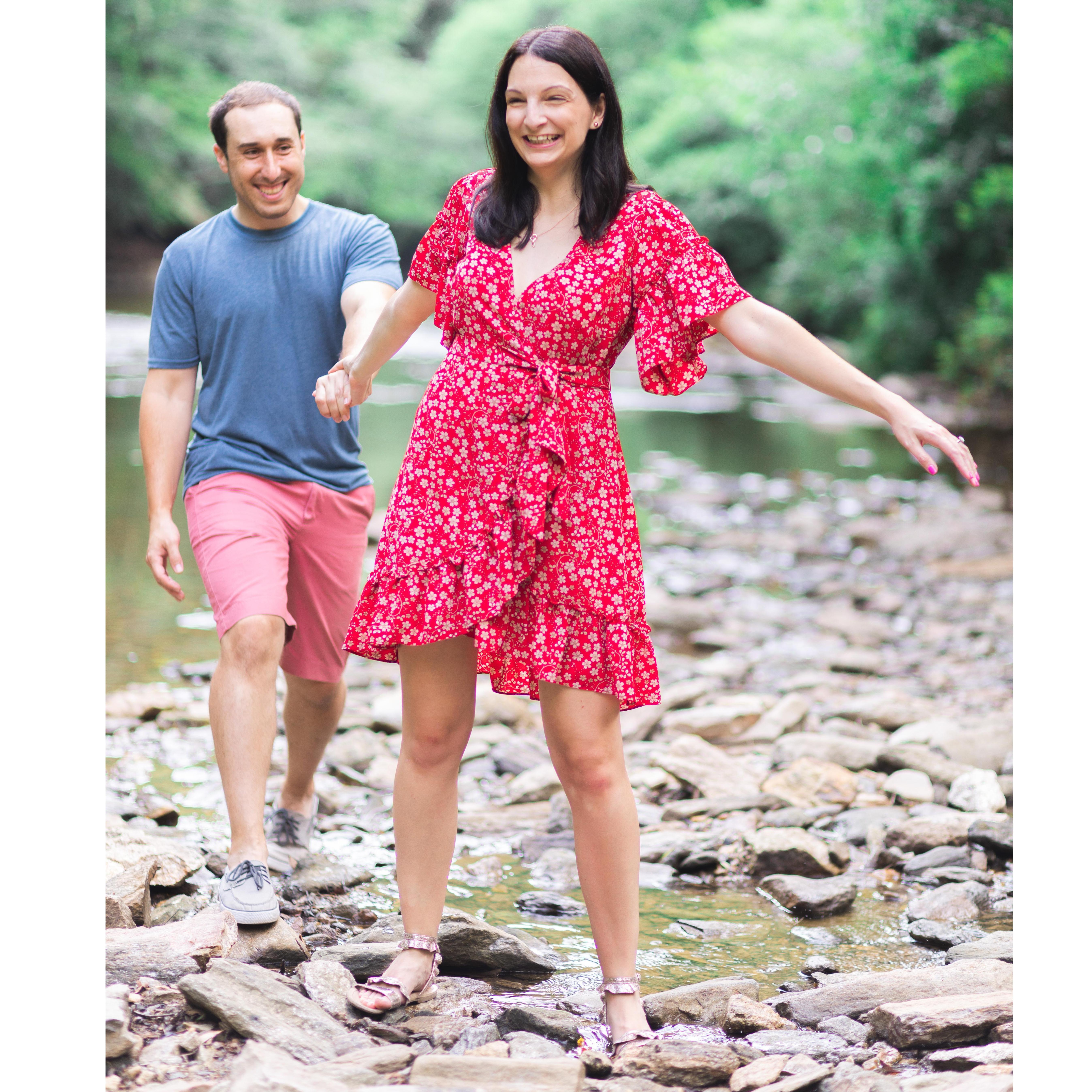Engagement photos taken in Wissahickon Valley Park by the incredible Dennis Claxon of DSC Weddings