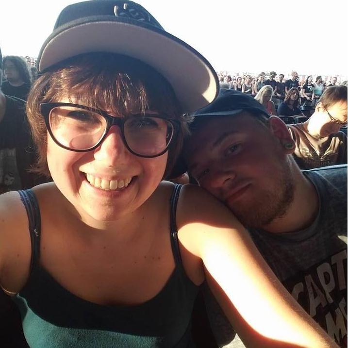 Here we are rocking out at a Breaking Benjamin concert.