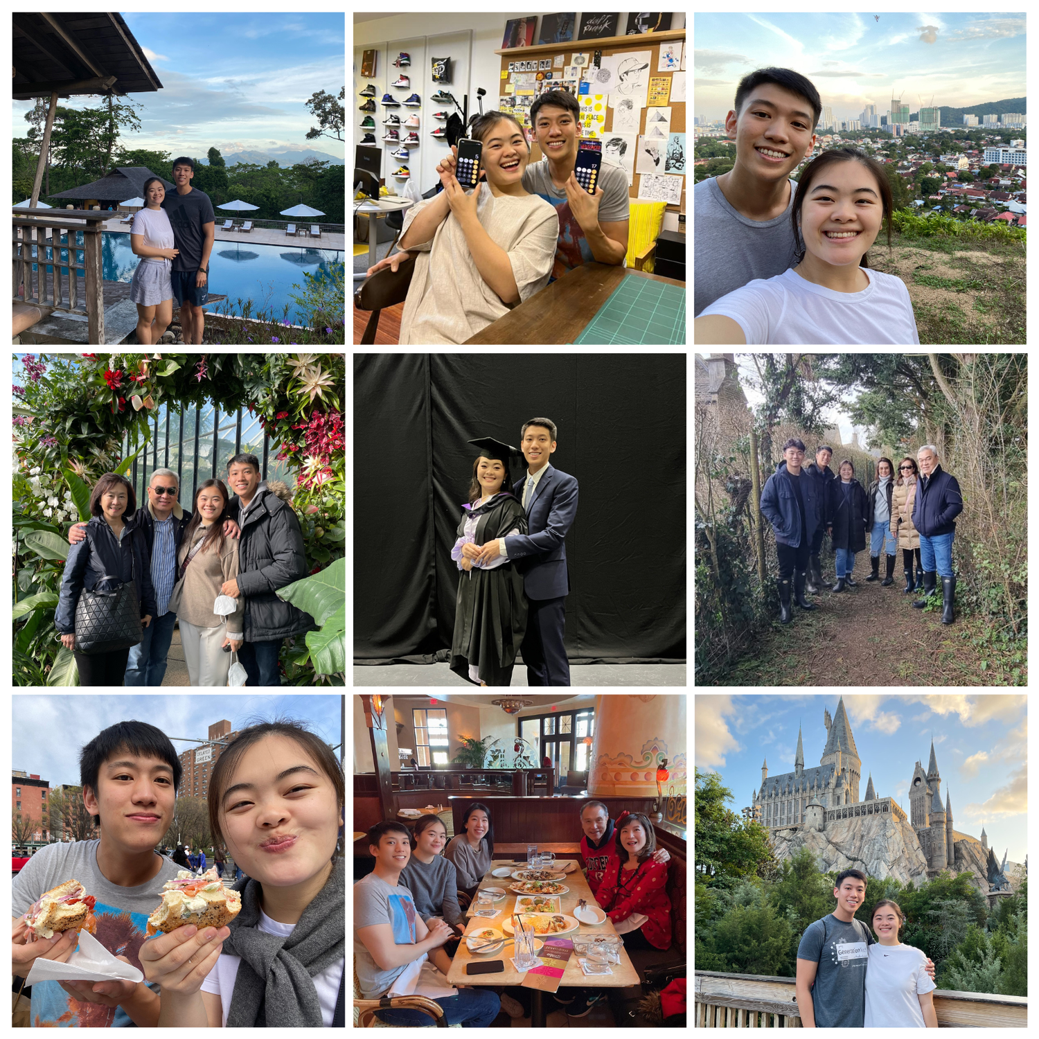 Brian’s third and final quarantine! This time, he came through Langkawi and had a much better time. A short trip before London for Yen's graduation and then enroute to 2 months in America!