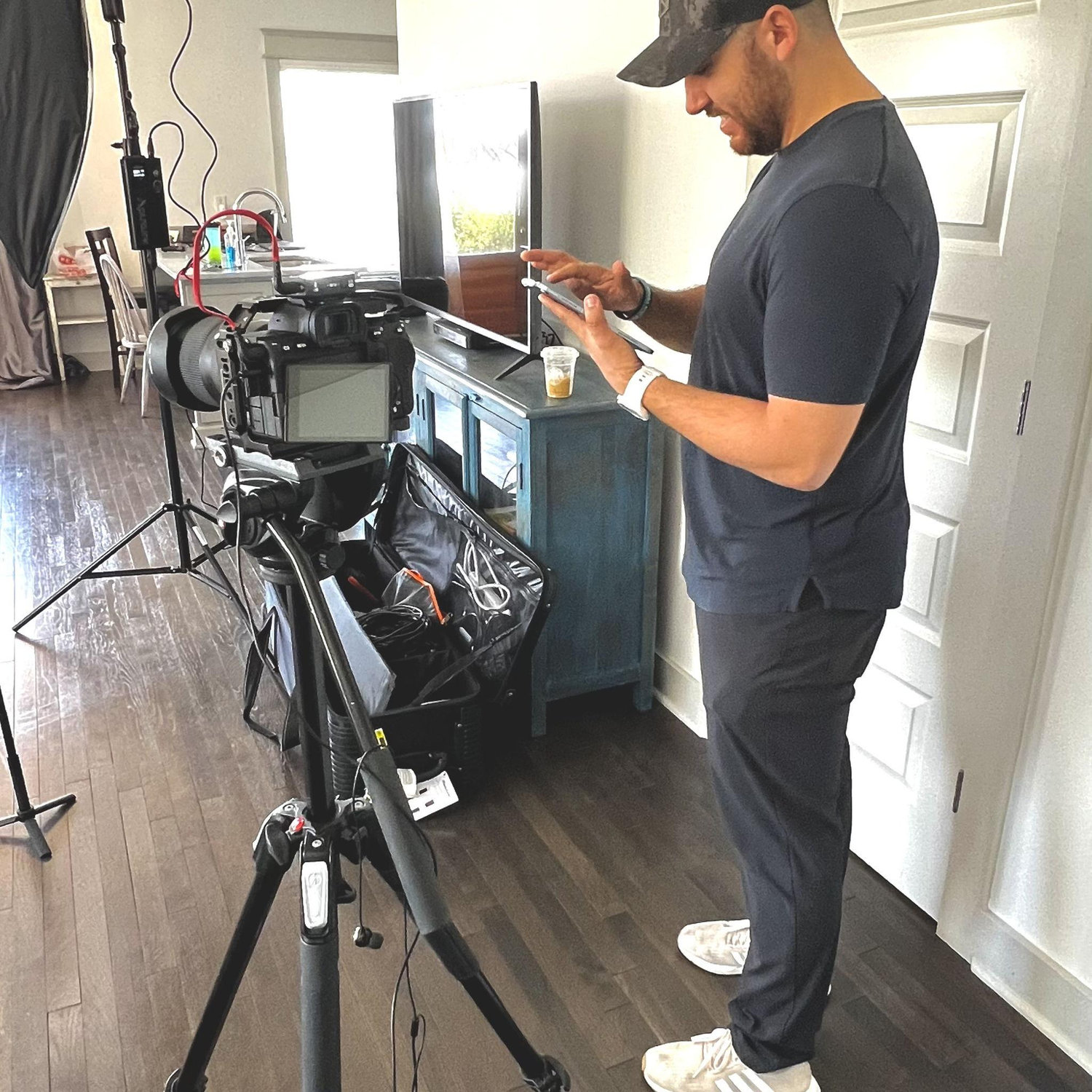 On set.. I (nadine) was a Director assistant hehe