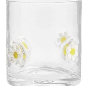 Charm Inlay Double Old Fashioned Glass - World Market (Daisy)