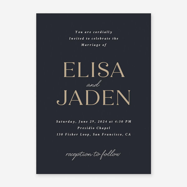 Zola Wedding Invitations - Hippley Portrait