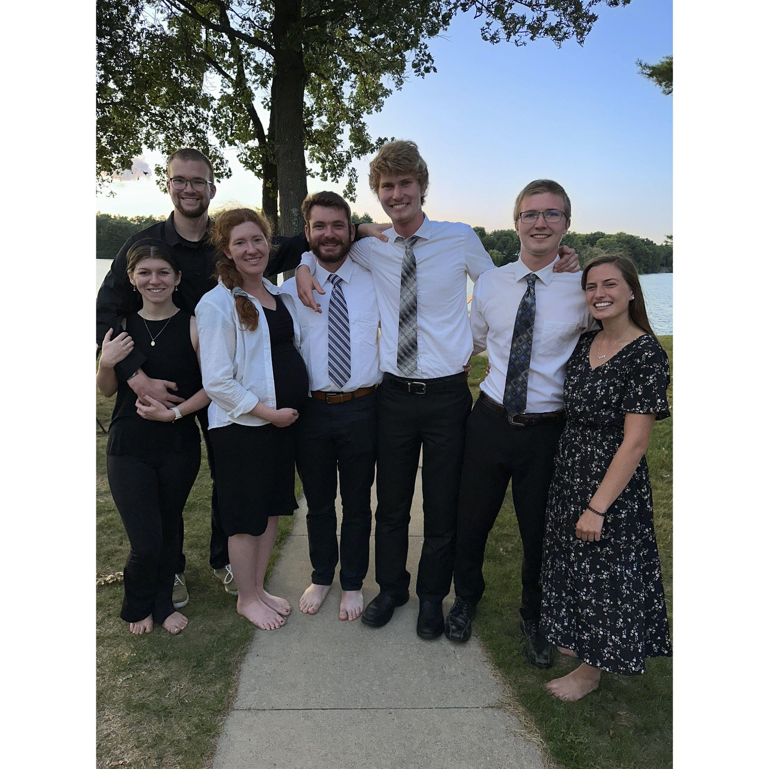 Lucy, TJ, Grace (and baby Eileen), Ben, Joe, Peter, and Lizzy at the Harrigan family vacation