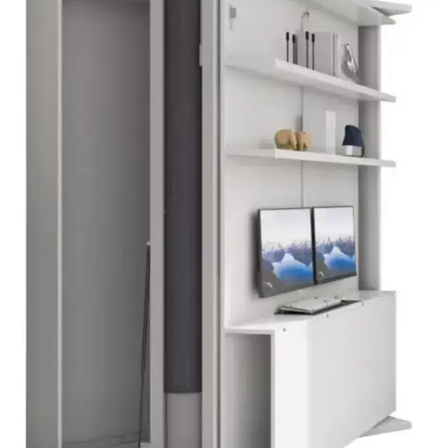 Compatto Rotating Office Murphy Bed with Desk
