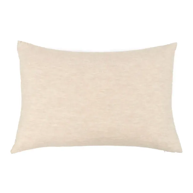 French Linen Decorative Throw Pillow - 22" x 15" - Putty Heather | BOKSER HOME