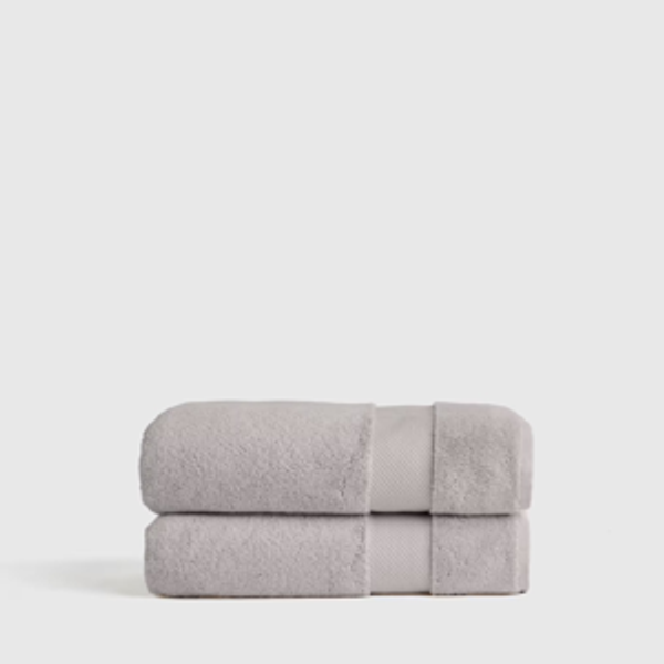 Quince Turkish Ultra Plush Bath Towel (Set of 2) - Grey