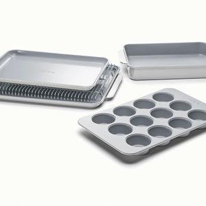6 Piece Bakeware Set | Organizers Included | Non-Toxic Ceramic Coating | Caraway