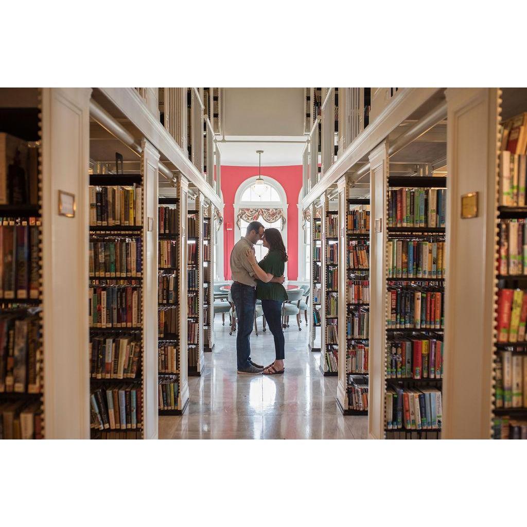 between the stacks at Barney Library