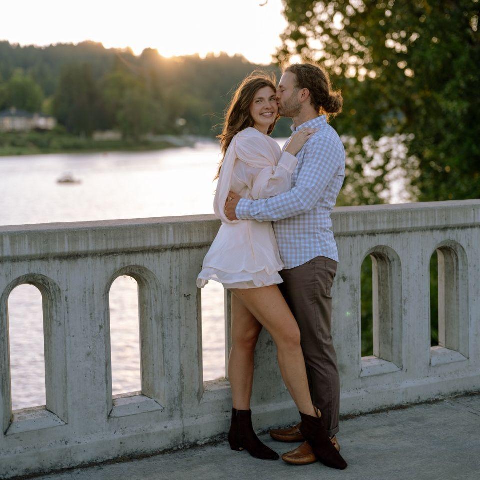 Engagement photo shoot outside our new home