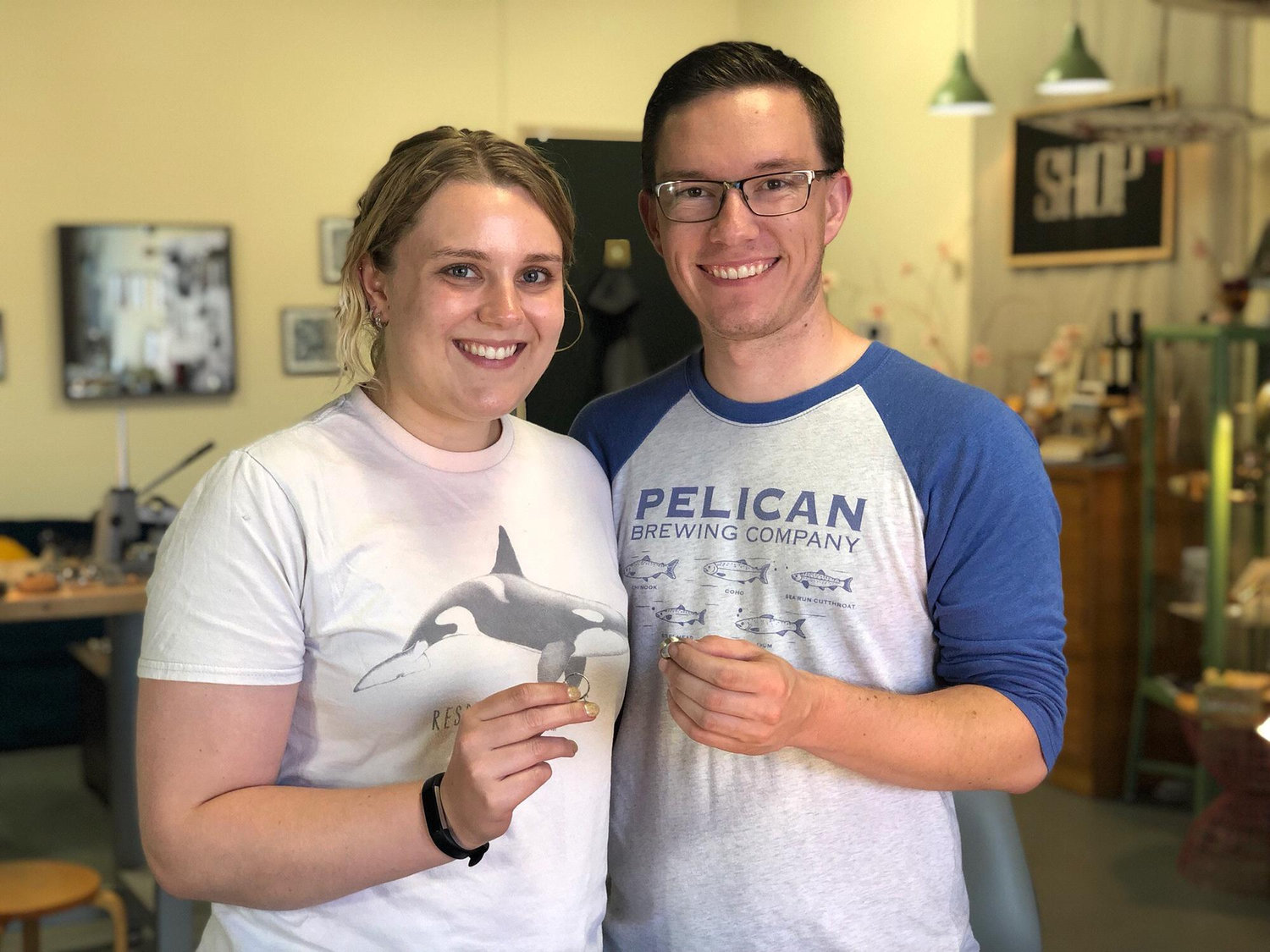 Making each other's wedding rings in Port Townsend! (August 2019)