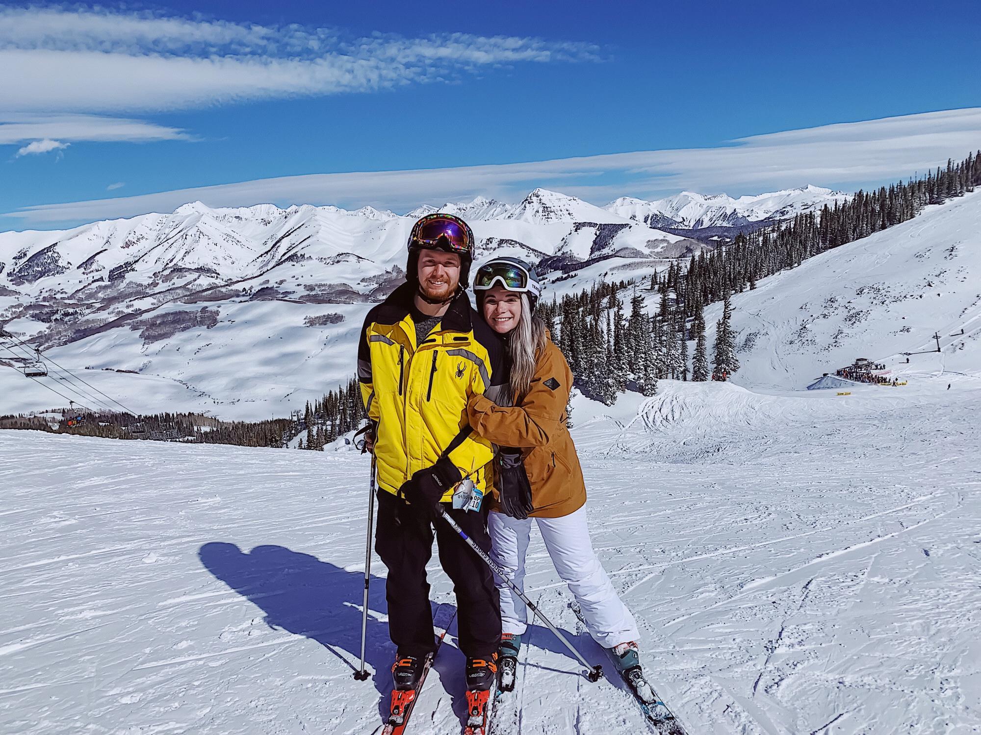 Skiing in Crested Butte, Colorado.
