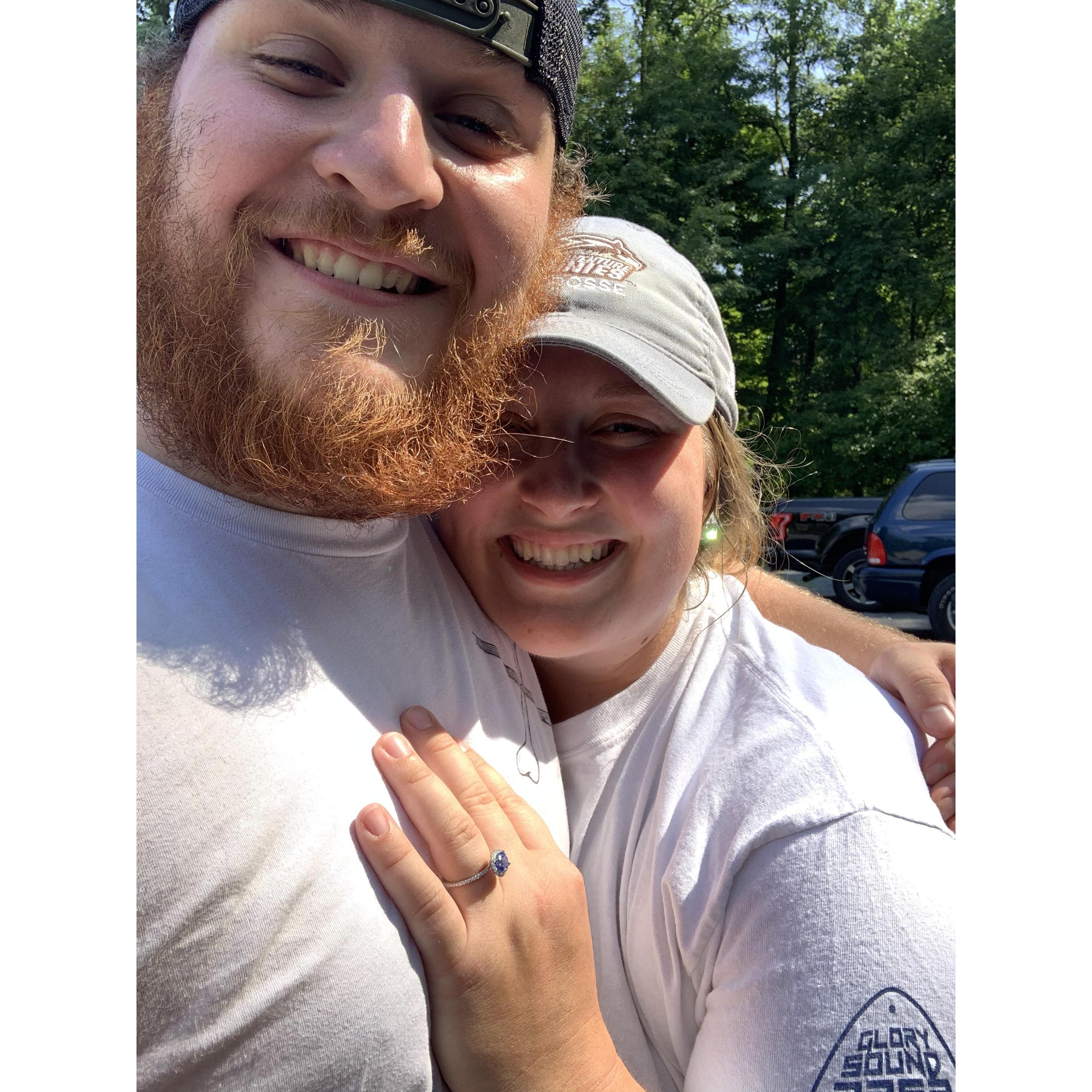 We got engaged August 9th, 2020 at Yetter Park in East Stroudsburg, PA