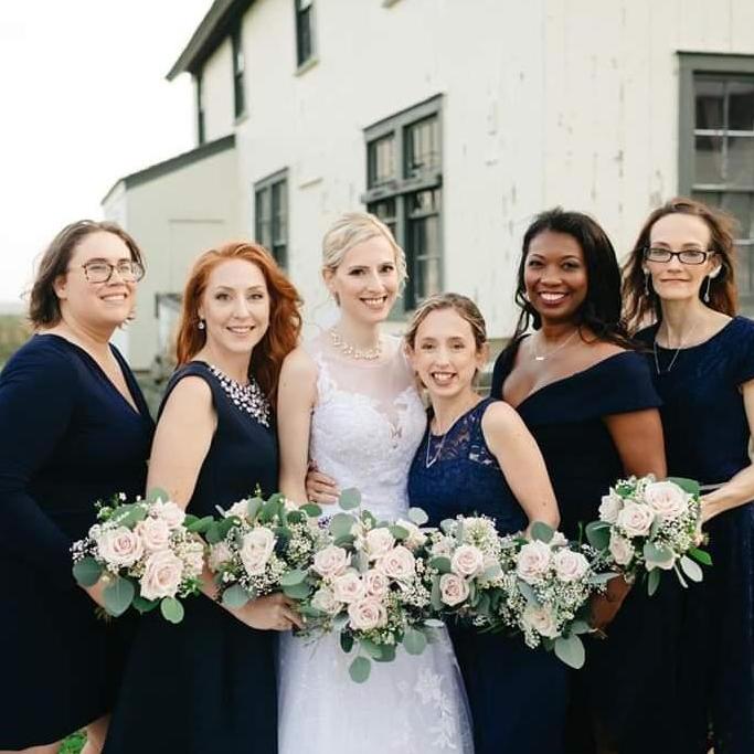 The Bride Leah, Bryan's youngest sister's wedding, and the Bridesmaid's. Jess, Audrey (Bryan's sister), Darlene (Bryan's Sister-in-law), and Erin.