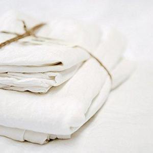 Merryfeel Luxurious 100% Pure French Linen Sheet Set - King White