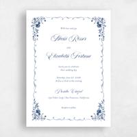 Blue Wedding Invitation - Pontus Portrait