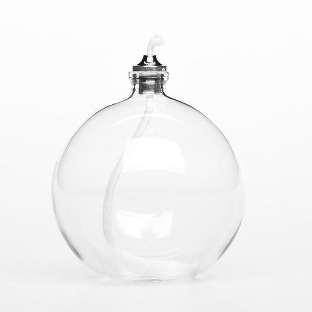 Firefly Refillable Liquid Bliss Petite Round Glass Oil Candle - Sturdy Borosillicate Glass