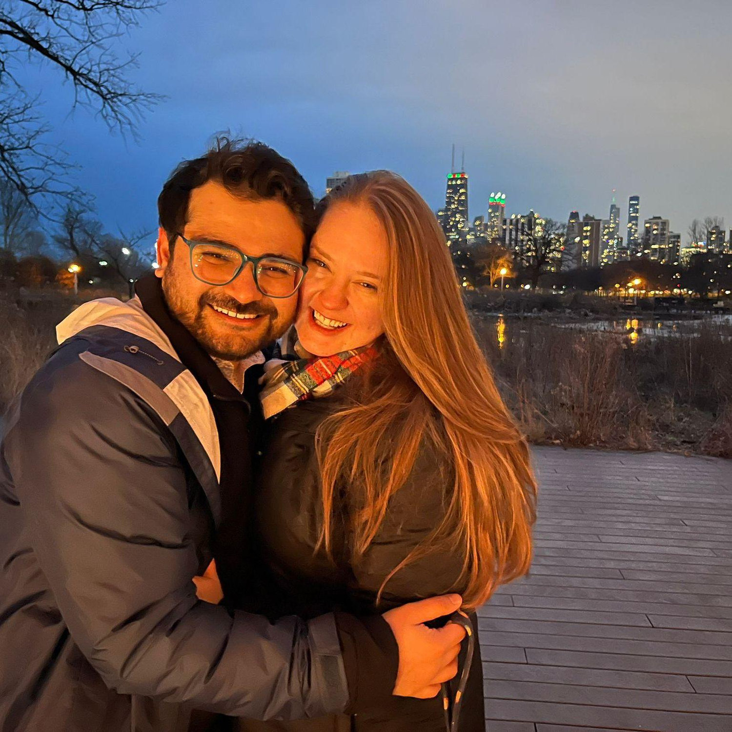 Engagement at the Honeycomb in Lincoln park