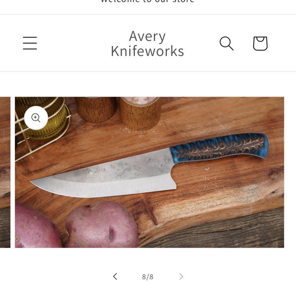 6.5" French Chef's Knife - Blue Maple Burl