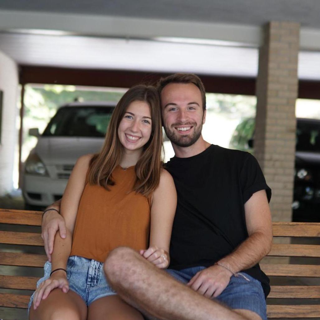 two years together & same porch swing!