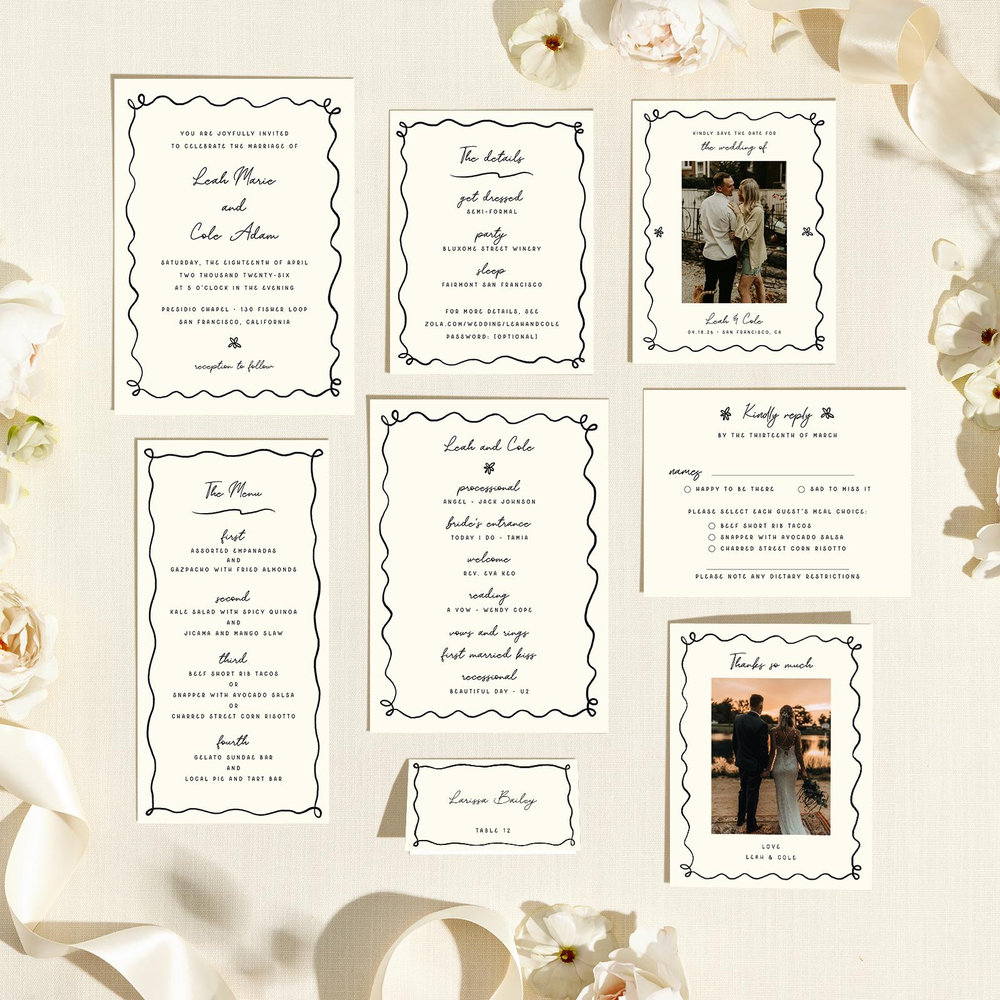 Nesso Classic | Light Butter | Zola Wedding Invitations