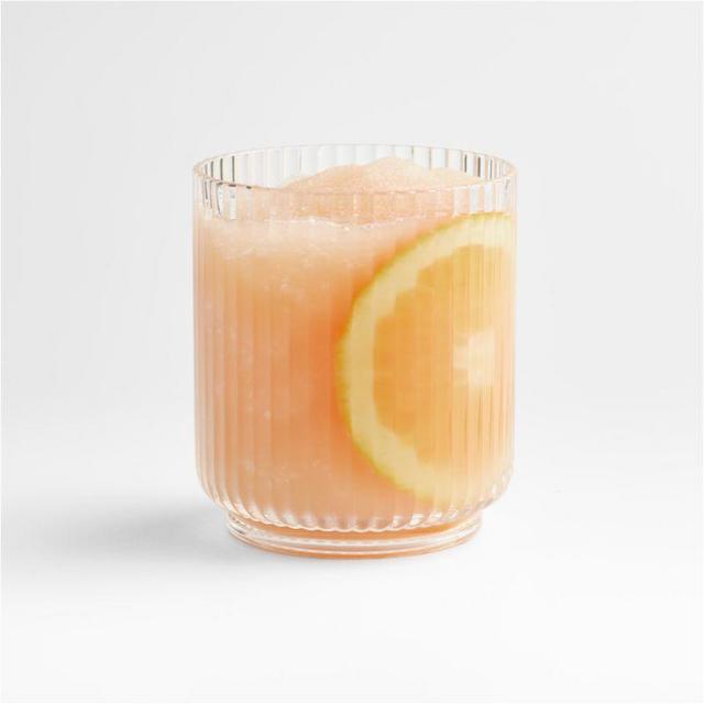 Fluted Acrylic Double Old-Fashioned Glass