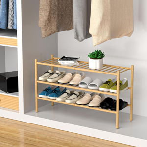 3-Tier Bamboo Long Shoe Rack