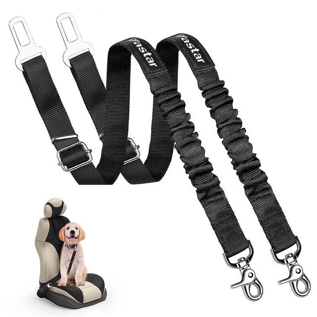 Vastar Dog Seat Belt Harness, 2 Packs Pet Dog Seat Belt Leash Adjustable Dog Cat Safety Leads Harness, Vehicle Car Seatbelt Harness for Pets with Elastic Nylon Bungee Buffer for Shock Attenuation