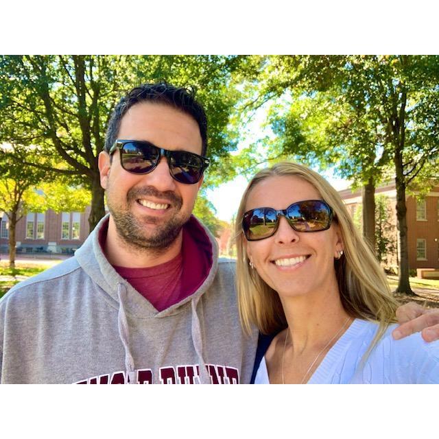 One of our first pictures together. We went to Davidson College to walk around before we went to a Renaissance Fair