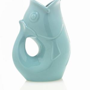 Aqua Gurgle Pot 9 1/2 Inches High
