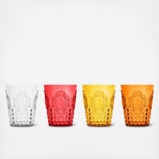 Baroque & Rock 4-Piece BPA Free Acrylic Water Glass Gift Box Set