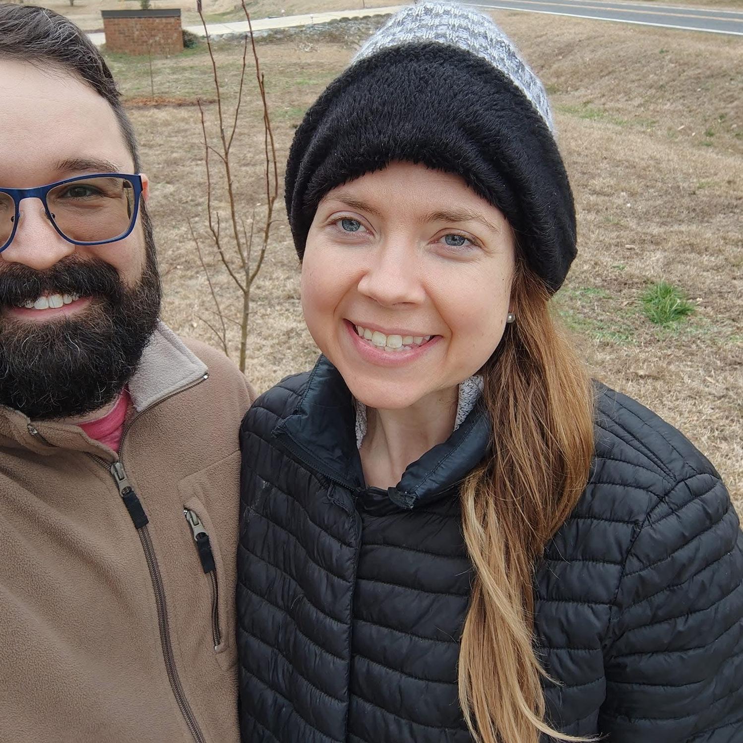 We planted two crab apple trees in the front of Dave's yard on a chilly Saturday in mid-February! We're excited to see how they grow with us as a married couple.