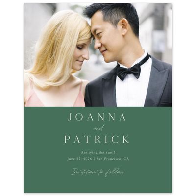 Hunter, Green Wedding Digital Save the Date - Sivas Photo