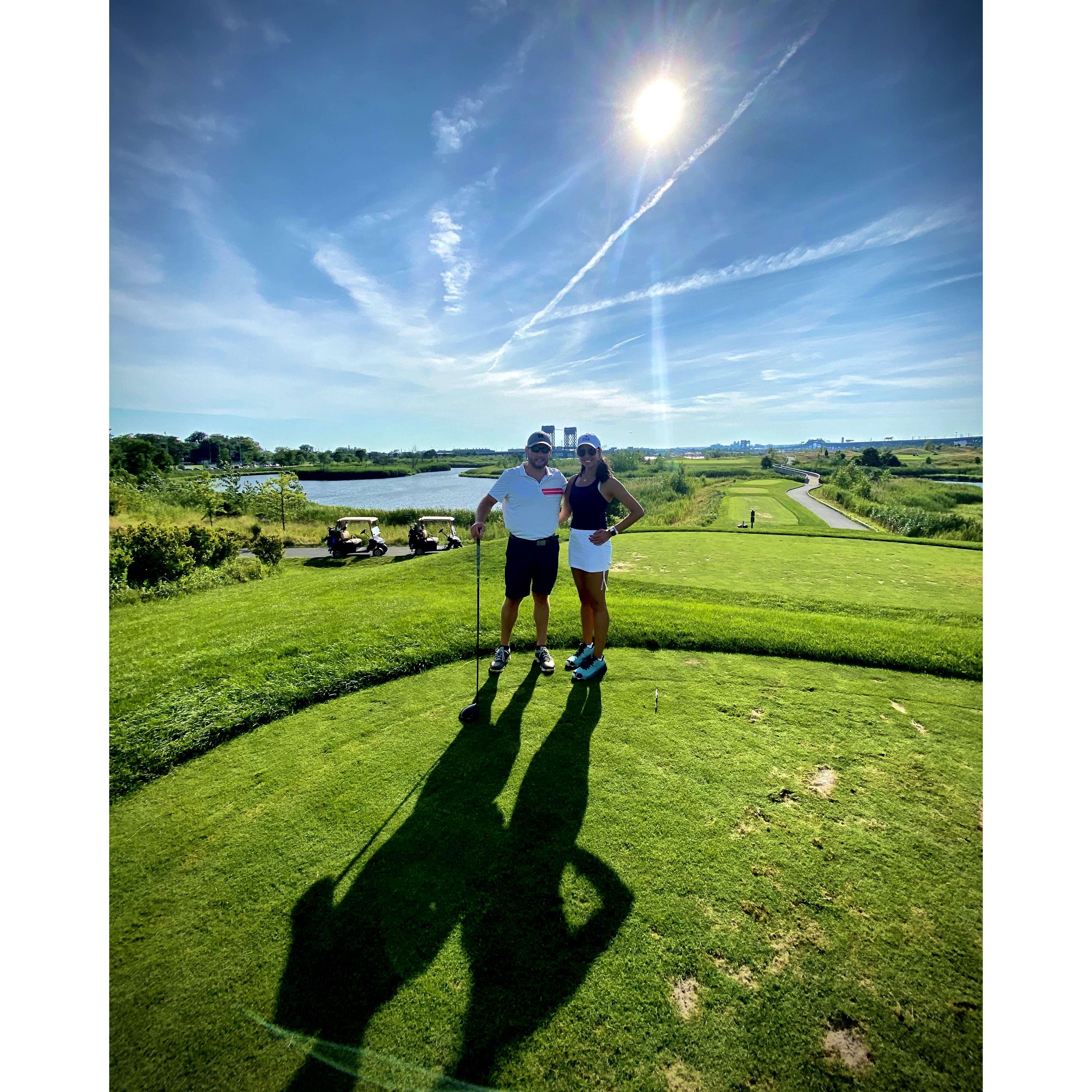 The first time he took me golfing. 