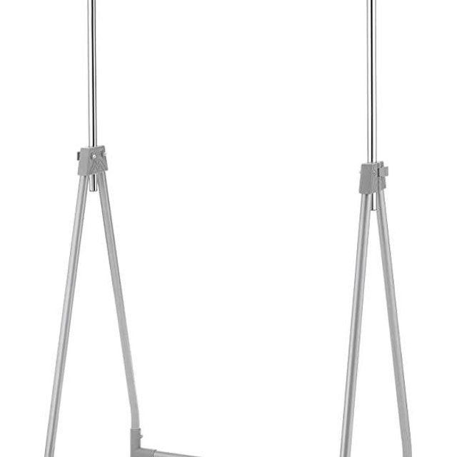 Whitmor Foldable Garment Rack - Rolling Clothes Hanger - Adjustable Height