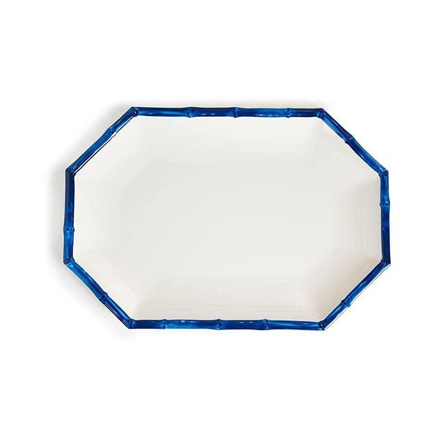 Two's Company Octagonal Bamboo Touch Serving Tray/Platter
