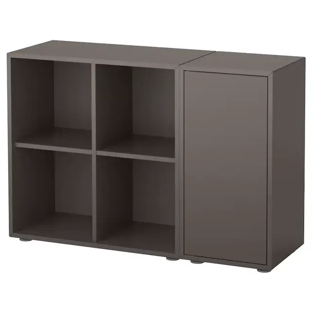 Storage combination with feet, dark gray,