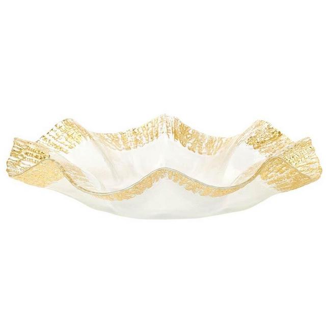 VIETRI Rufolo Glass Gold Platter