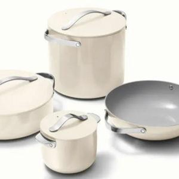CREAM Cookware+ Set | Non-Stick Cookware Set & Storage | Caraway
