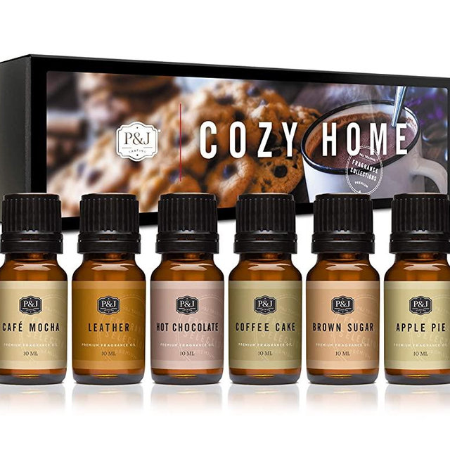 P&J Trading Fragrance Oil | Cozy Home Set of 6 - Scented Oil for Soap Making, Diffusers, Candle Making, Lotions, Haircare, Slime, and Home Fragrance