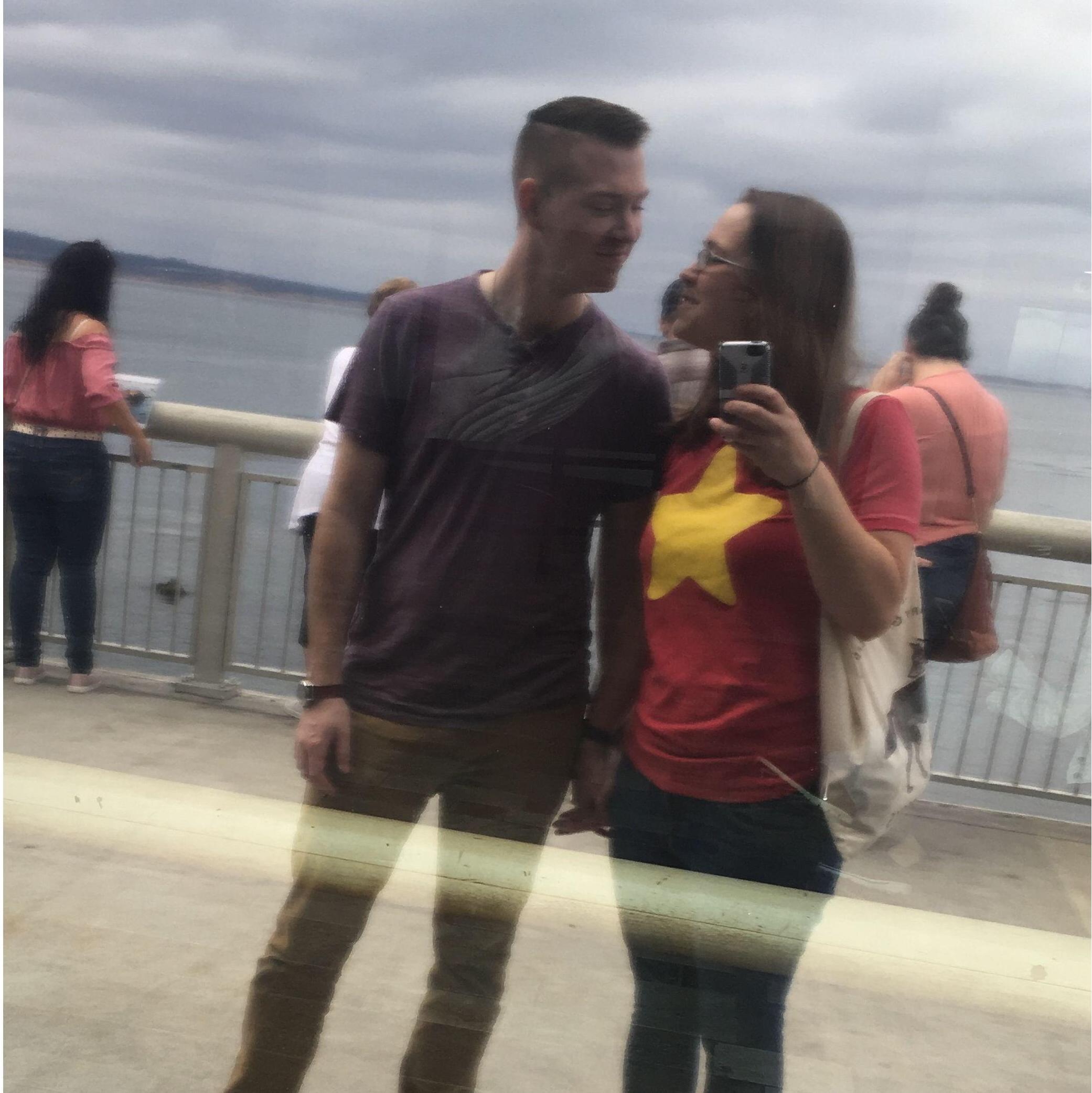Monterey Bay Aquarium. The only moment I wasn't staring at the sea otters
