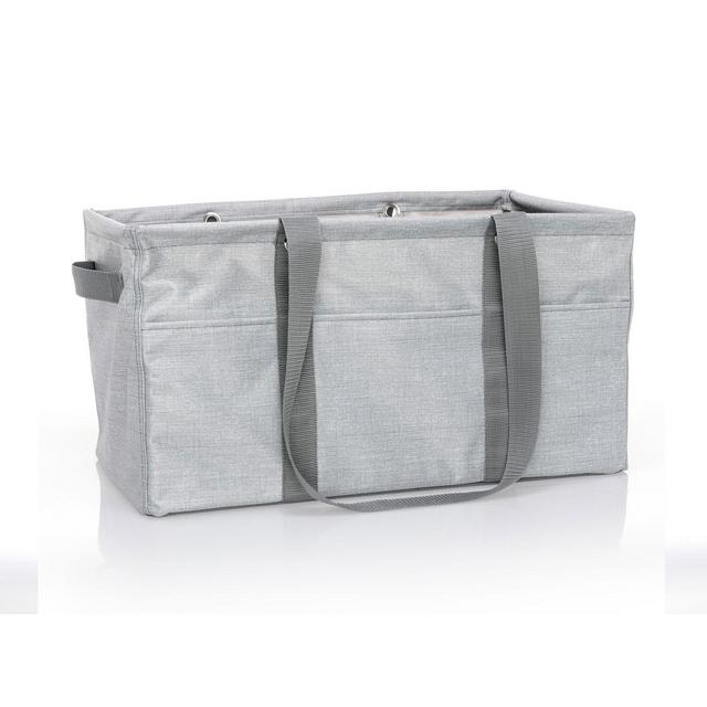 Deluxe Utility Tote - Light Grey Crosshatch